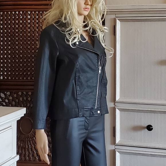 MING BLACK JEAN JACKET Sz L NWT - Picture 4 of 12